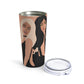 Women With Black Cat and Bird Stainless Steel Hot or Cold Vacuum Tumbler 20oz Ichaku [Perfect Gifts Selection]