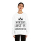 Worlds Best Ex Girlfriend Anti Valentine Day Black Text Unisex Heavy Blend™ Crewneck Sweatshirt Ichaku [Perfect Gifts Selection]