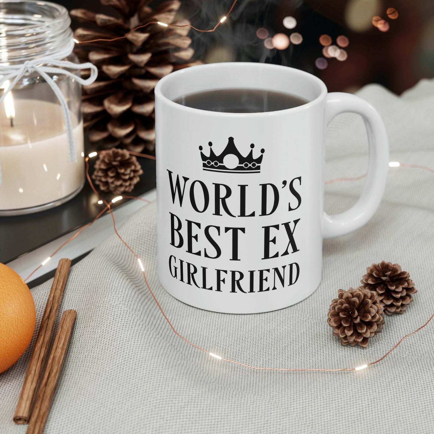 Worlds Best Ex Girlfriend Anti Valentine Day Ceramic Mug 11oz Ichaku [Perfect Gifts Selection]