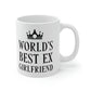 Worlds Best Ex Girlfriend Anti Valentine Day Ceramic Mug 11oz Ichaku [Perfect Gifts Selection]