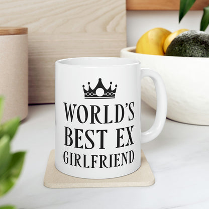 Worlds Best Ex Girlfriend Anti Valentine Day Ceramic Mug 11oz Ichaku [Perfect Gifts Selection]