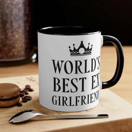 Worlds Best Ex Girlfriend Anti Valentine Day Classic Accent Coffee Mug 11oz Ichaku [Perfect Gifts Selection]