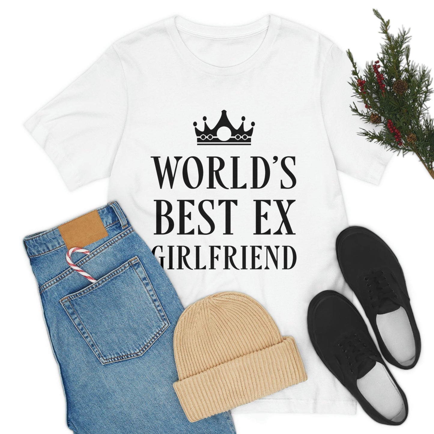 Worlds Best Ex Girlfriend Anti Valentine Day Unisex Jersey Short Sleeve T-Shirt Ichaku [Perfect Gifts Selection]