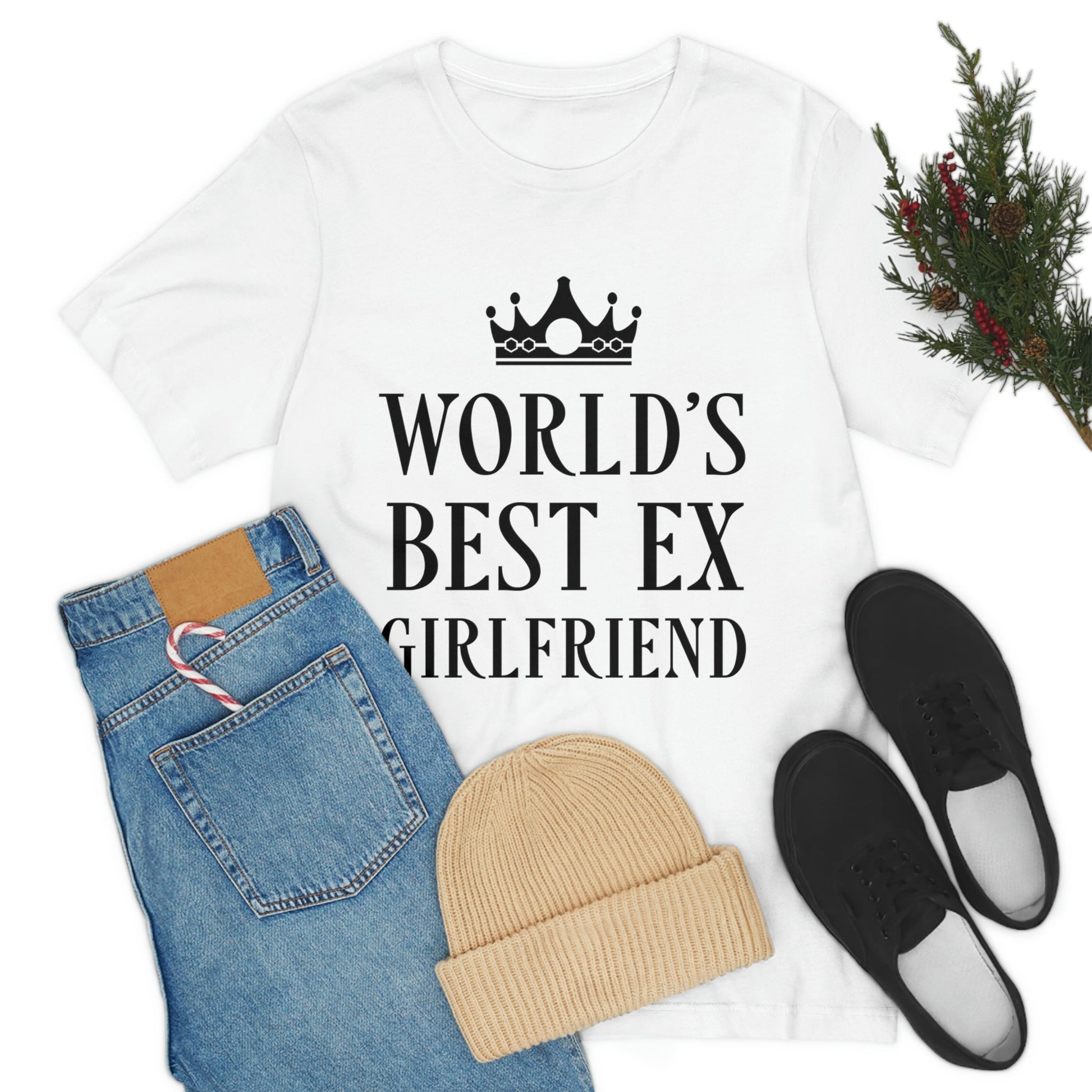 Worlds Best Ex Girlfriend Anti Valentine Day Unisex Jersey Short Sleeve T-Shirt Ichaku [Perfect Gifts Selection]