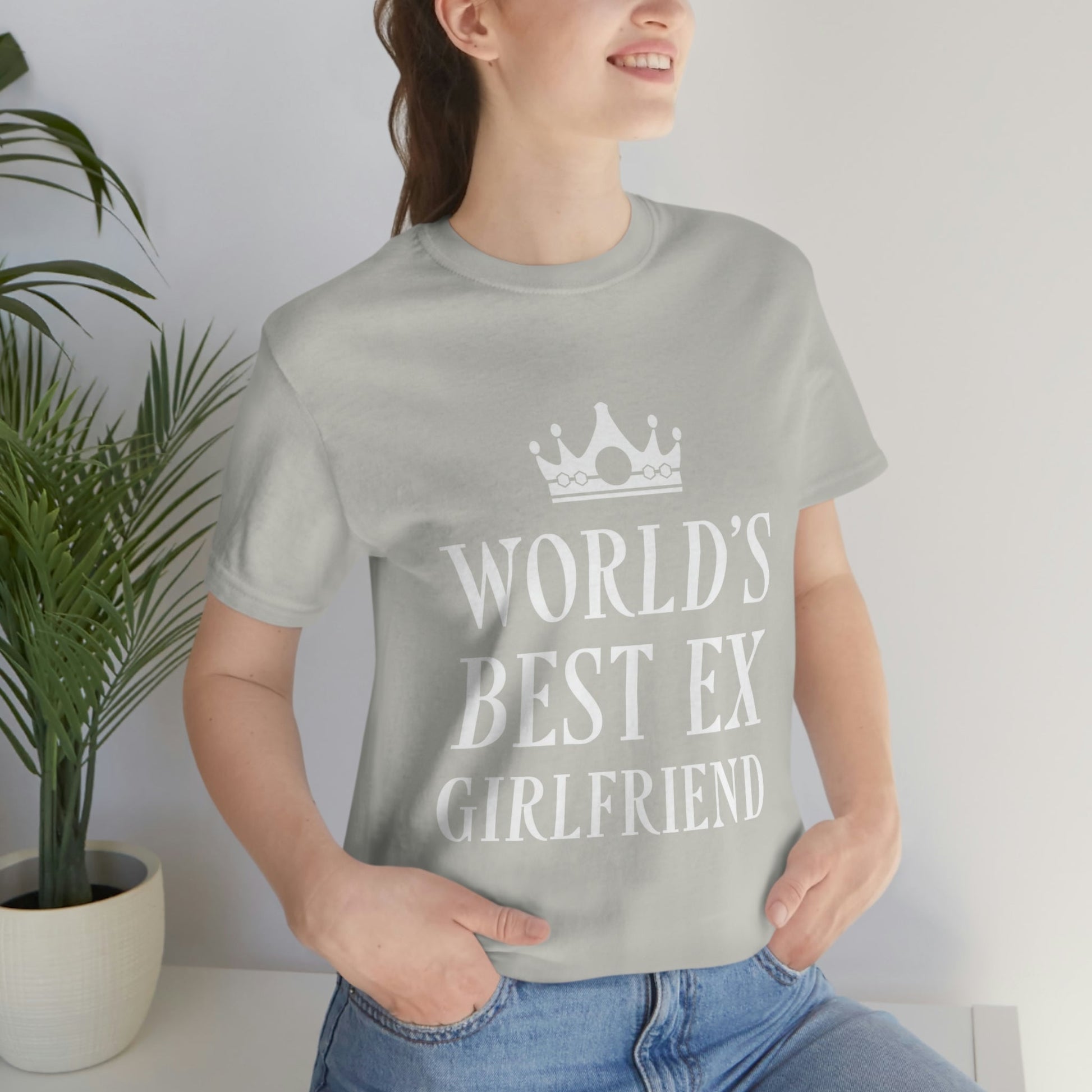 Worlds Best Ex Girlfriend Anti Valentine Day Unisex Jersey Short Sleeve T-Shirt Ichaku [Perfect Gifts Selection]