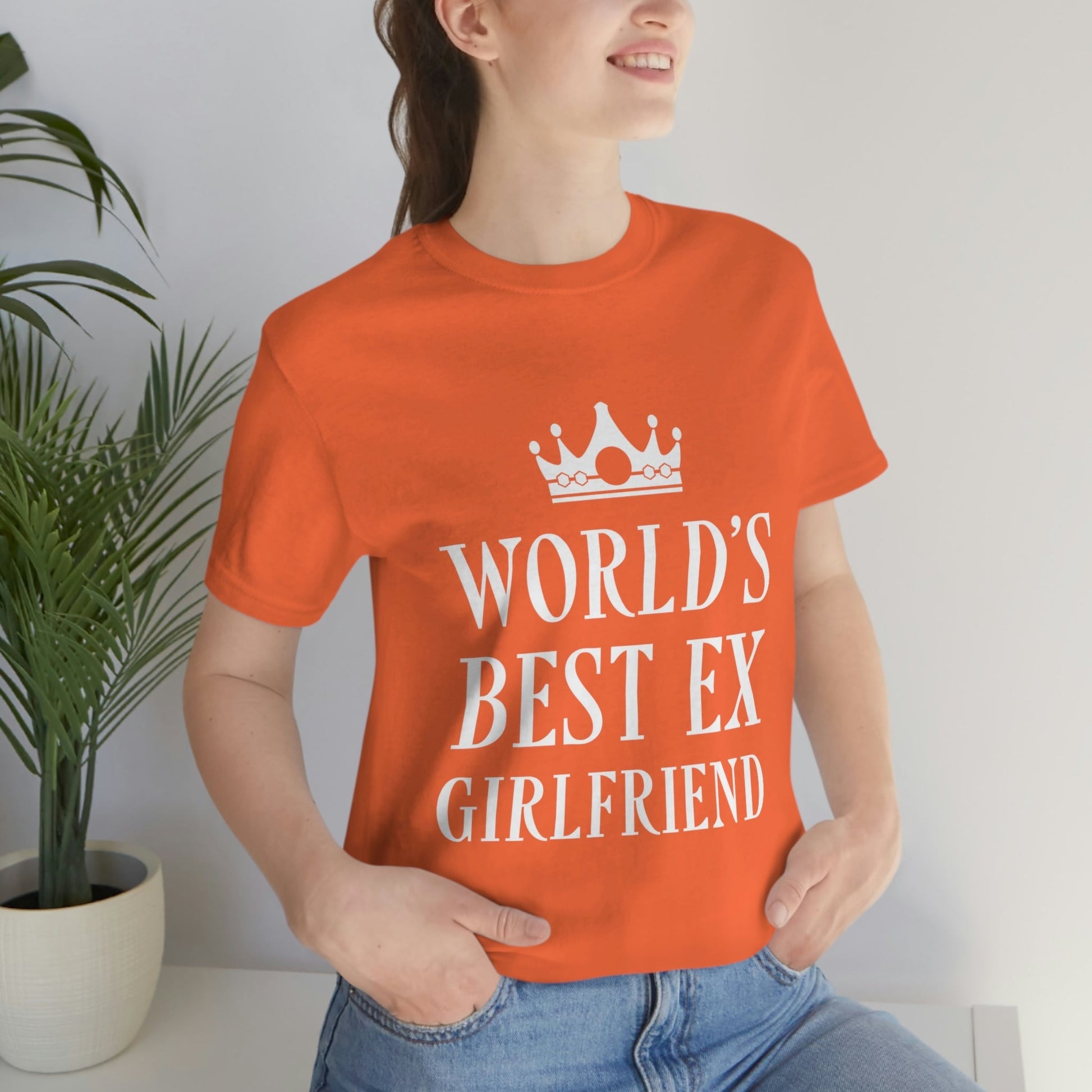 Worlds Best Ex Girlfriend Anti Valentine Day Unisex Jersey Short Sleeve T-Shirt Ichaku [Perfect Gifts Selection]