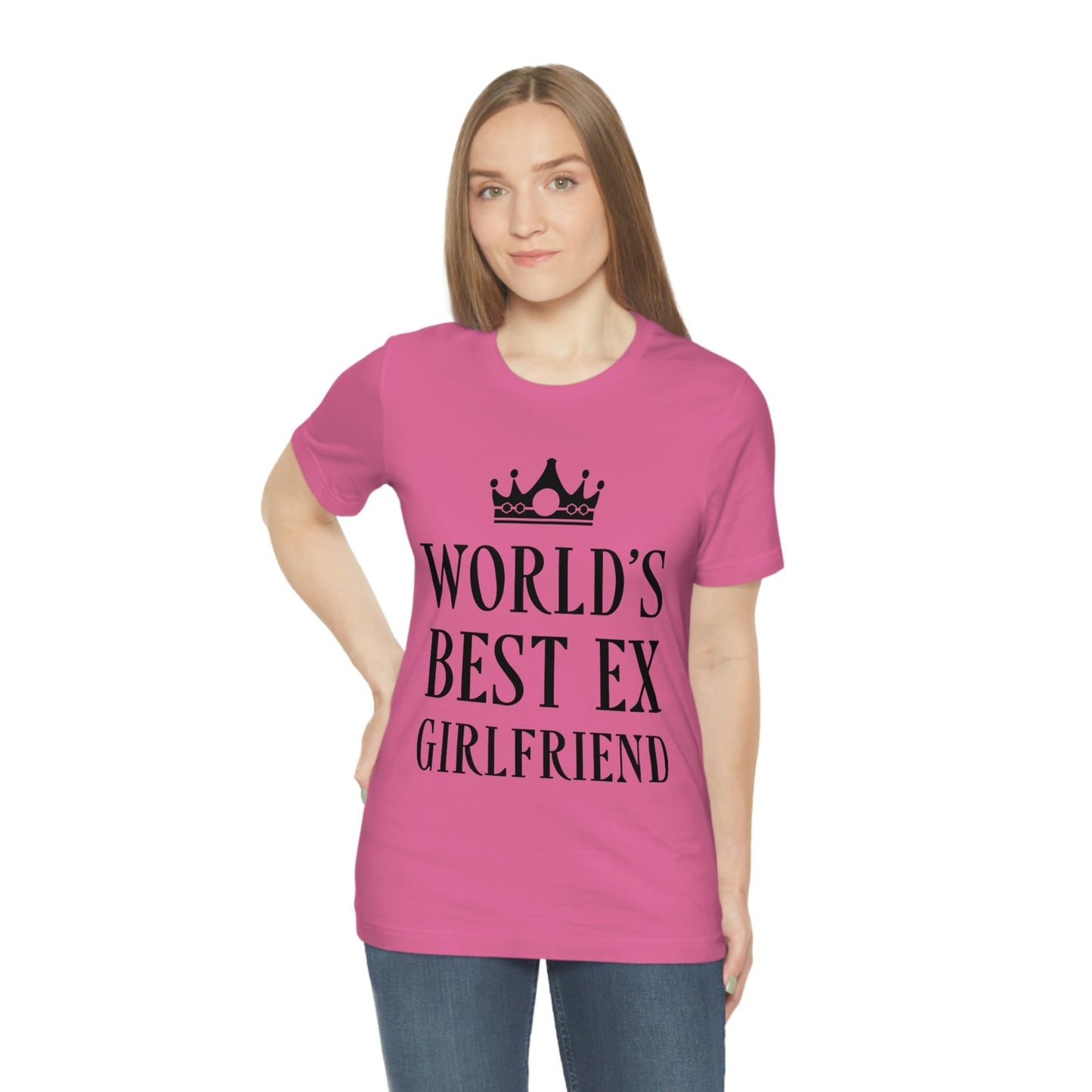 Worlds Best Ex Girlfriend Anti Valentine Day Unisex Jersey Short Sleeve T-Shirt Ichaku [Perfect Gifts Selection]