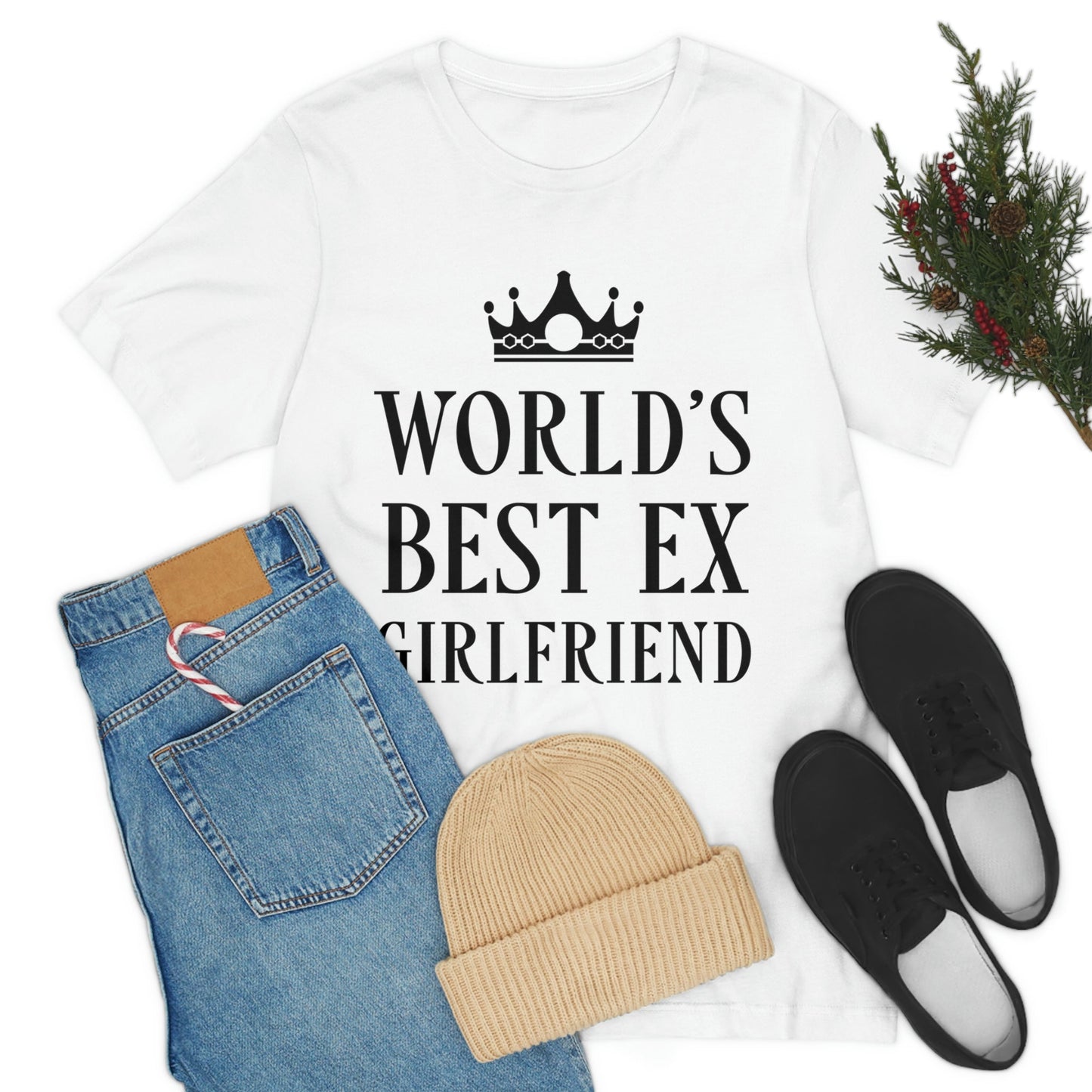 Worlds Best Ex Girlfriend Anti Valentine Day Unisex Jersey Short Sleeve T-Shirt Ichaku [Perfect Gifts Selection]