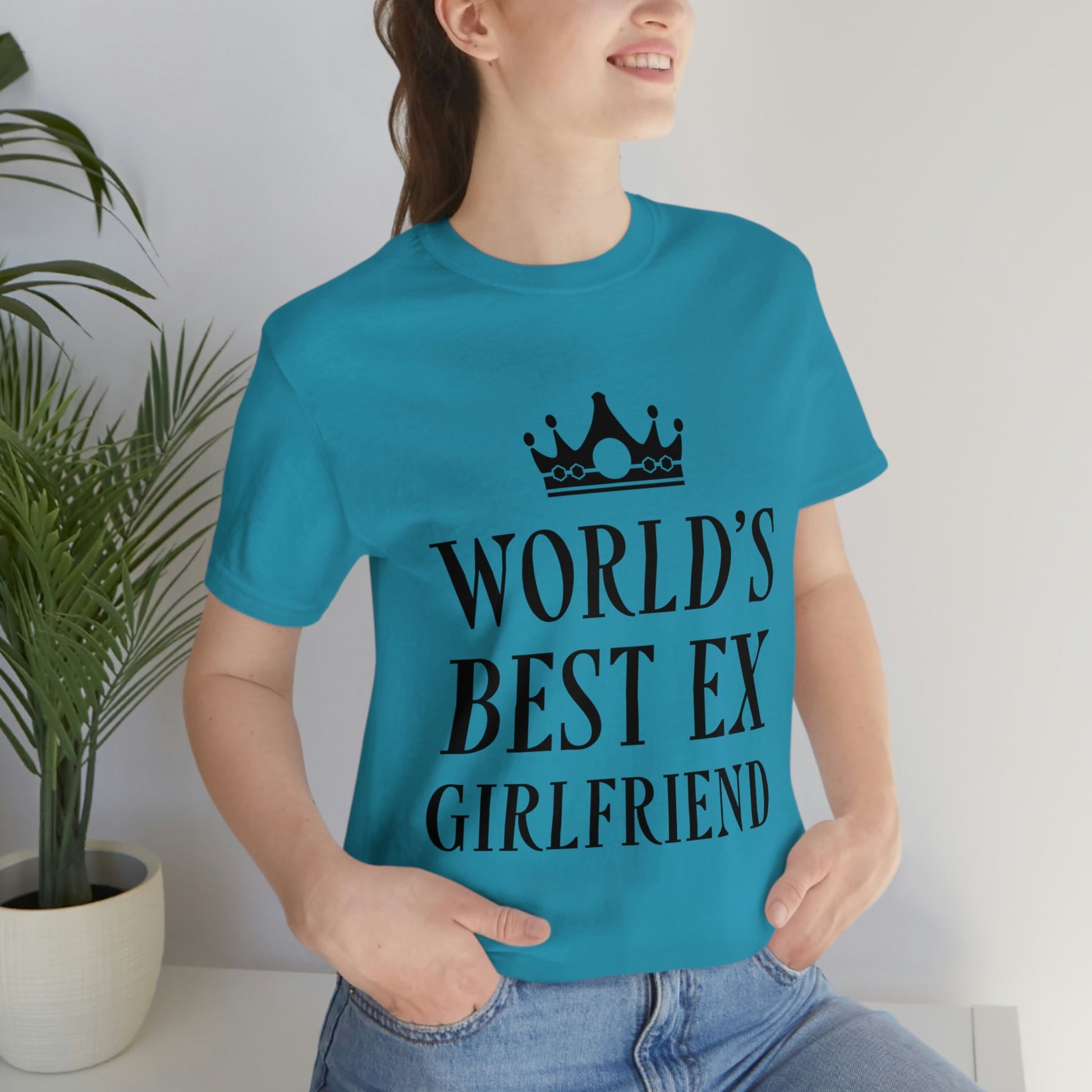 Worlds Best Ex Girlfriend Anti Valentine Day Unisex Jersey Short Sleeve T-Shirt Ichaku [Perfect Gifts Selection]