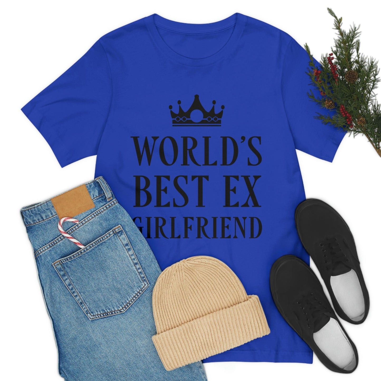 Worlds Best Ex Girlfriend Anti Valentine Day Unisex Jersey Short Sleeve T-Shirt Ichaku [Perfect Gifts Selection]