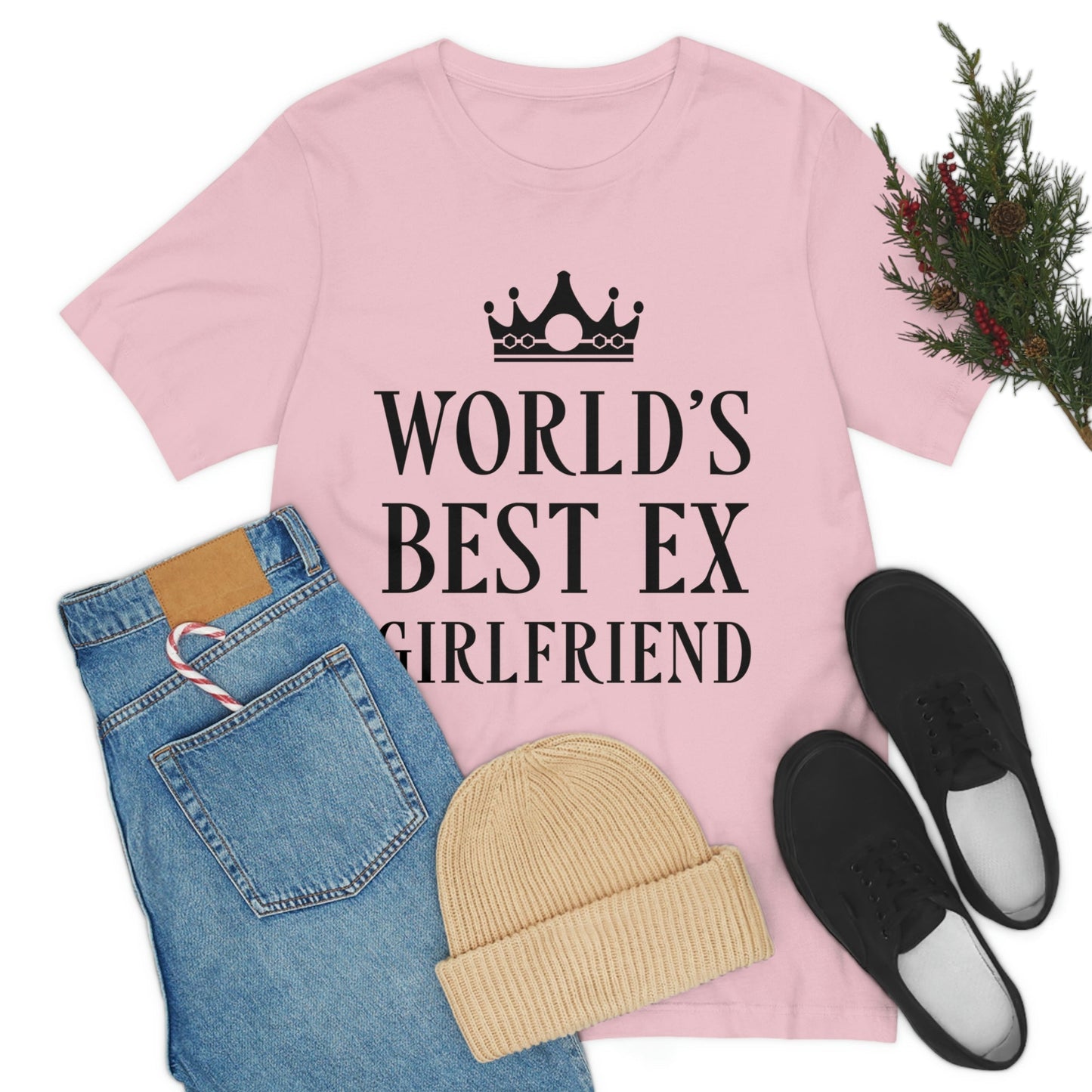 Worlds Best Ex Girlfriend Anti Valentine Day Unisex Jersey Short Sleeve T-Shirt Ichaku [Perfect Gifts Selection]