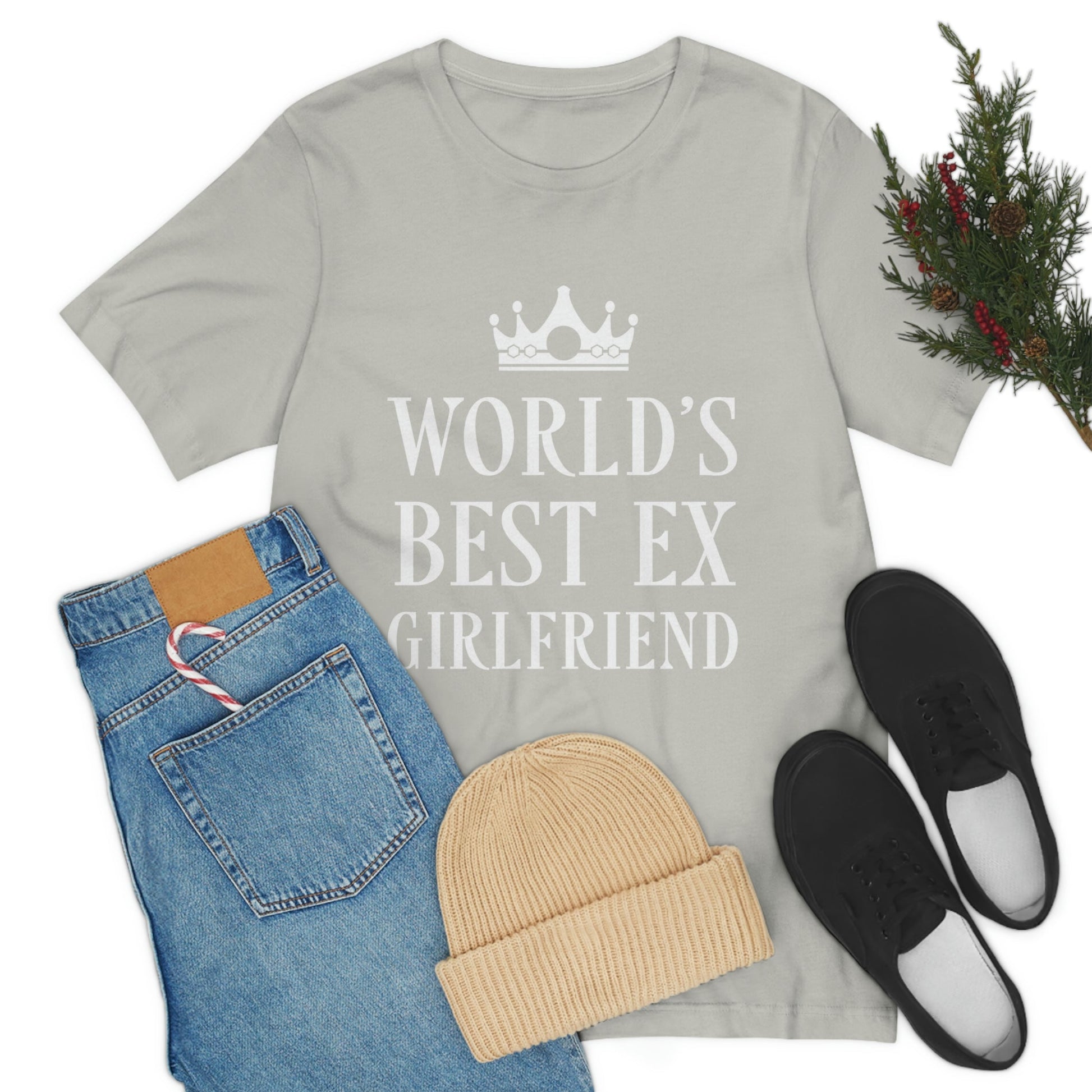 Worlds Best Ex Girlfriend Anti Valentine Day Unisex Jersey Short Sleeve T-Shirt Ichaku [Perfect Gifts Selection]