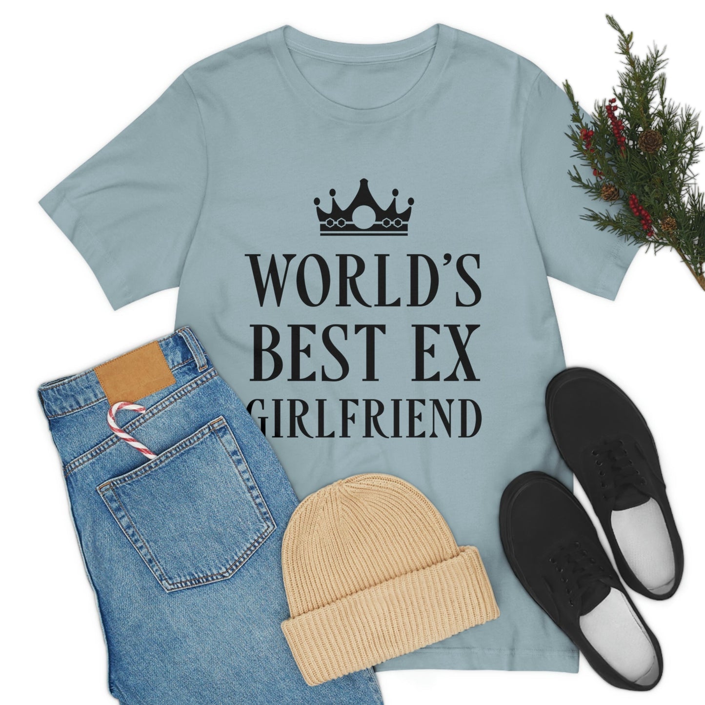 Worlds Best Ex Girlfriend Anti Valentine Day Unisex Jersey Short Sleeve T-Shirt Ichaku [Perfect Gifts Selection]