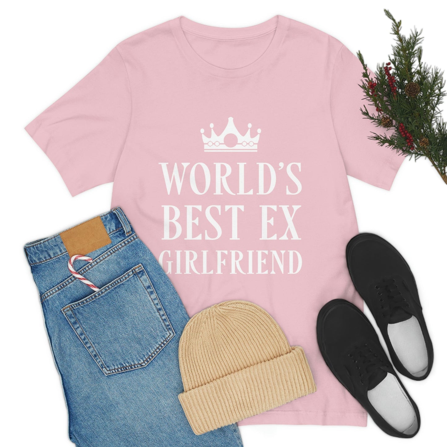 Worlds Best Ex Girlfriend Anti Valentine Day Unisex Jersey Short Sleeve T-Shirt Ichaku [Perfect Gifts Selection]