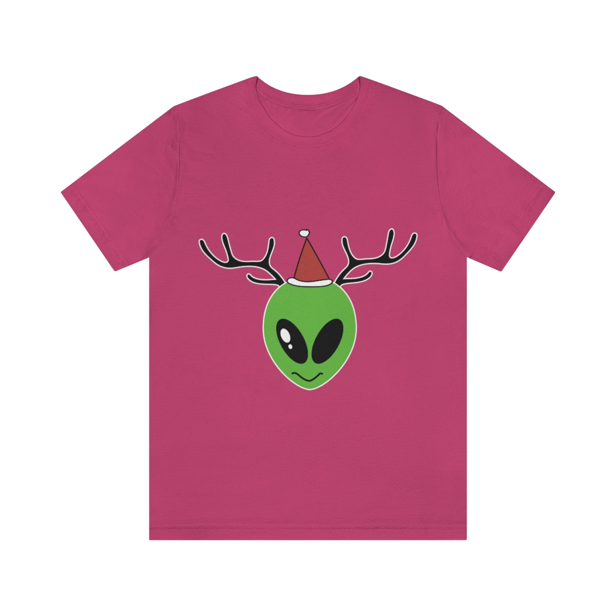 Xmas Aliens Deer Santa Claus UFOS Unisex Jersey Short Sleeve T-Shirt Ichaku [Perfect Gifts Selection]