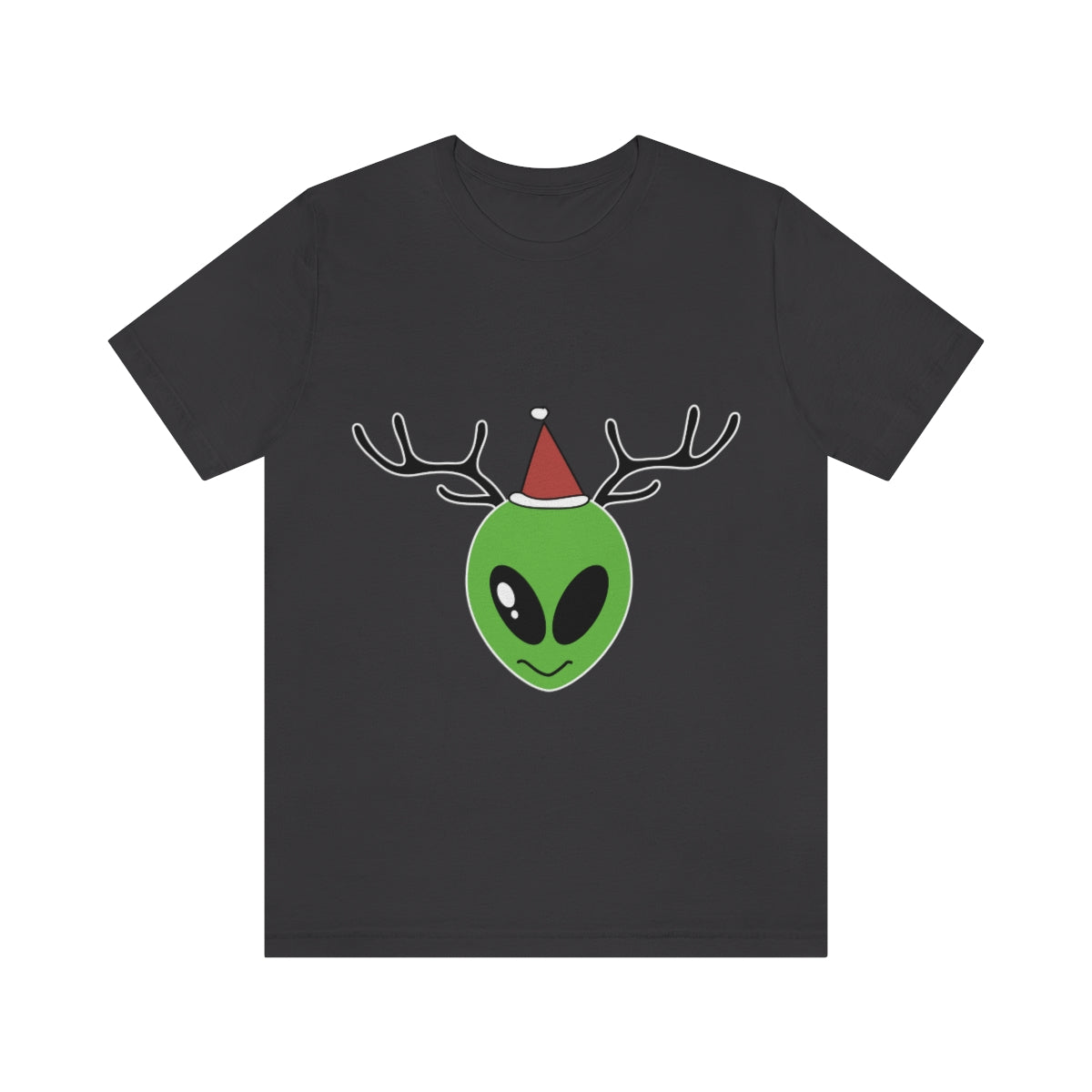 Xmas Aliens Deer Santa Claus UFOS Unisex Jersey Short Sleeve T-Shirt Ichaku [Perfect Gifts Selection]