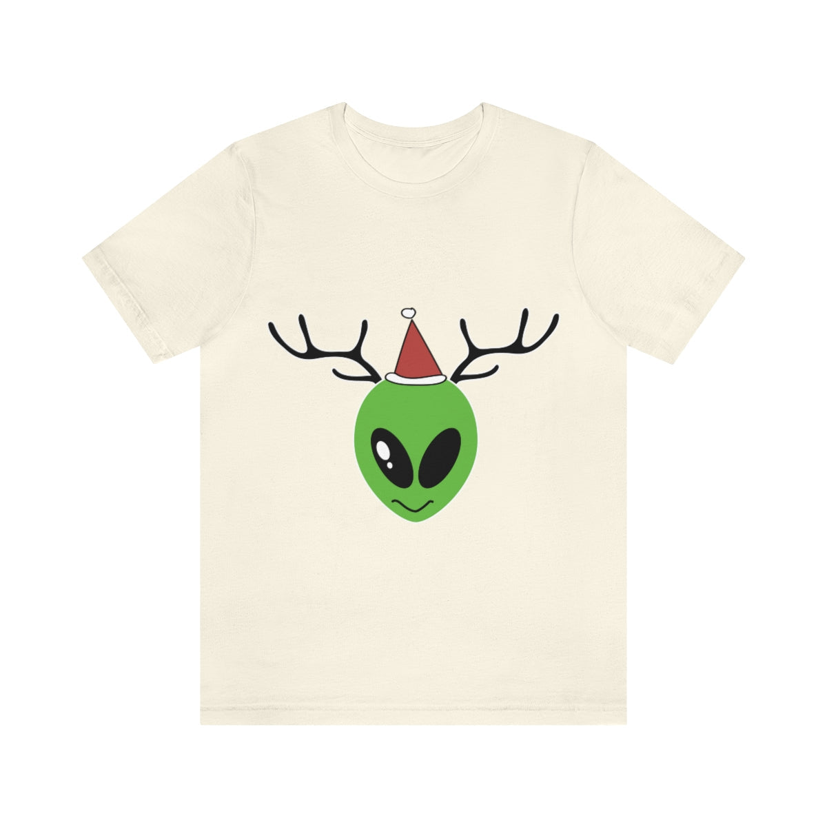 Xmas Aliens Deer Santa Claus UFOS Unisex Jersey Short Sleeve T-Shirt Ichaku [Perfect Gifts Selection]