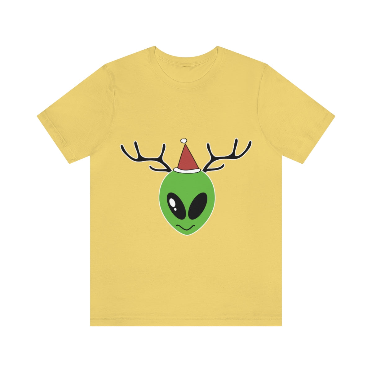 Xmas Aliens Deer Santa Claus UFOS Unisex Jersey Short Sleeve T-Shirt Ichaku [Perfect Gifts Selection]