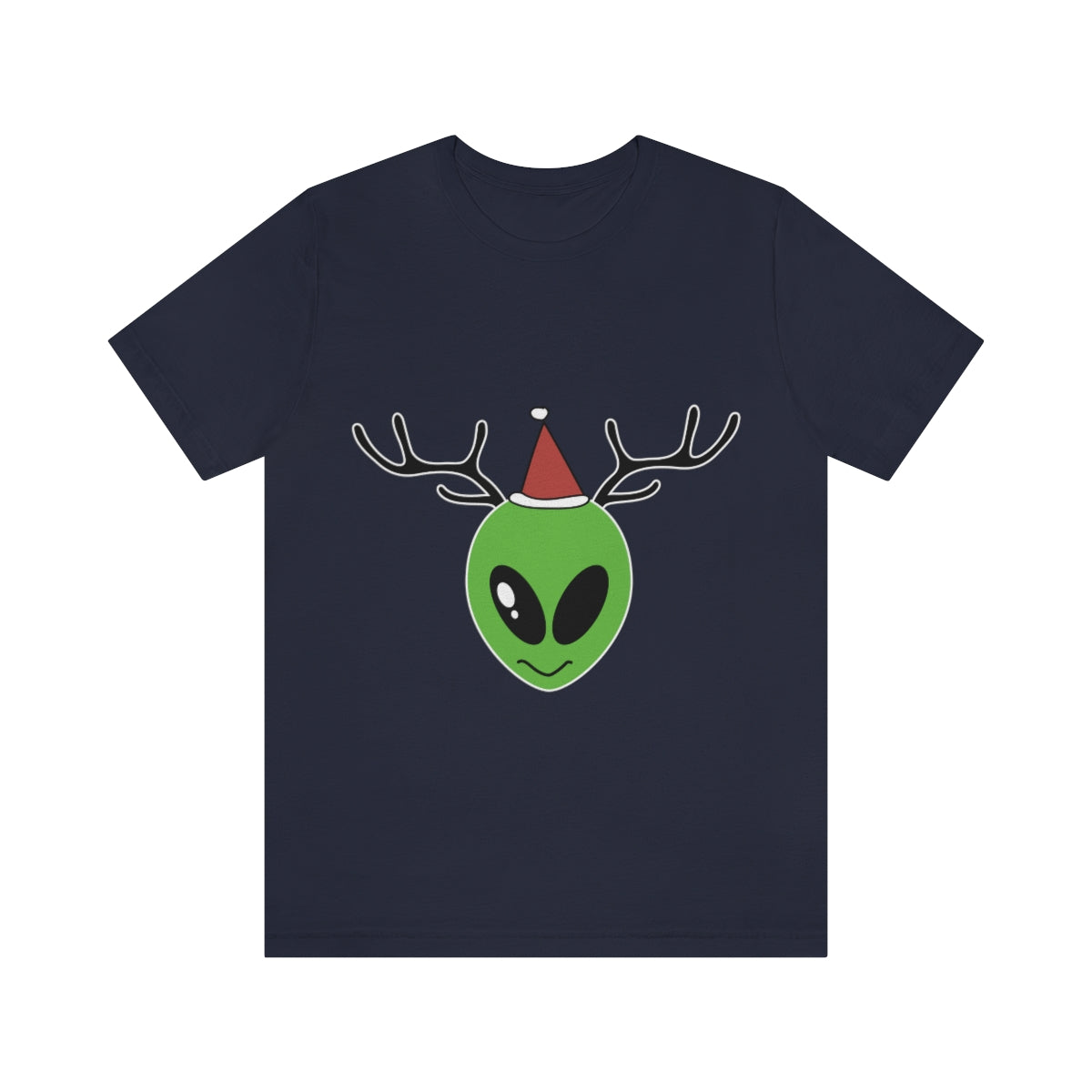 Xmas Aliens Deer Santa Claus UFOS Unisex Jersey Short Sleeve T-Shirt Ichaku [Perfect Gifts Selection]