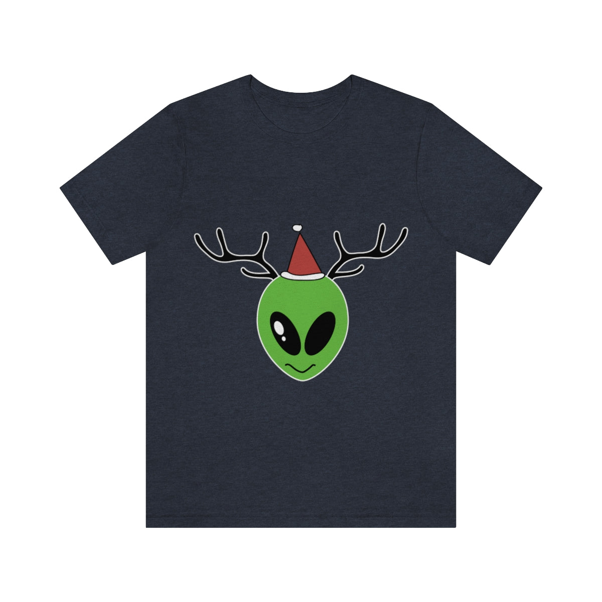 Xmas Aliens Deer Santa Claus UFOS Unisex Jersey Short Sleeve T-Shirt Ichaku [Perfect Gifts Selection]