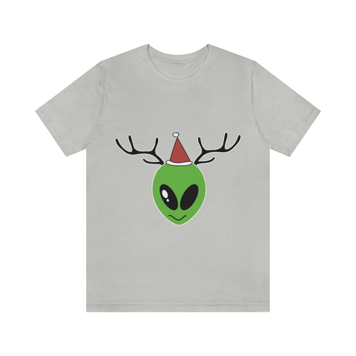 Xmas Aliens Deer Santa Claus UFOS Unisex Jersey Short Sleeve T-Shirt Ichaku [Perfect Gifts Selection]