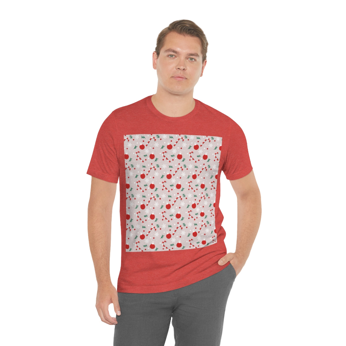 Xmas Ho-Ho-Ho Pattern Happy New Year Unisex Jersey Short Sleeve T-Shirt Ichaku [Perfect Gifts Selection]