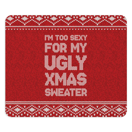 Xmas Ugly Sweater Christmas Slogans Ergonomic Non-slip Creative Design Mouse Pad Ichaku [Perfect Gifts Selection]