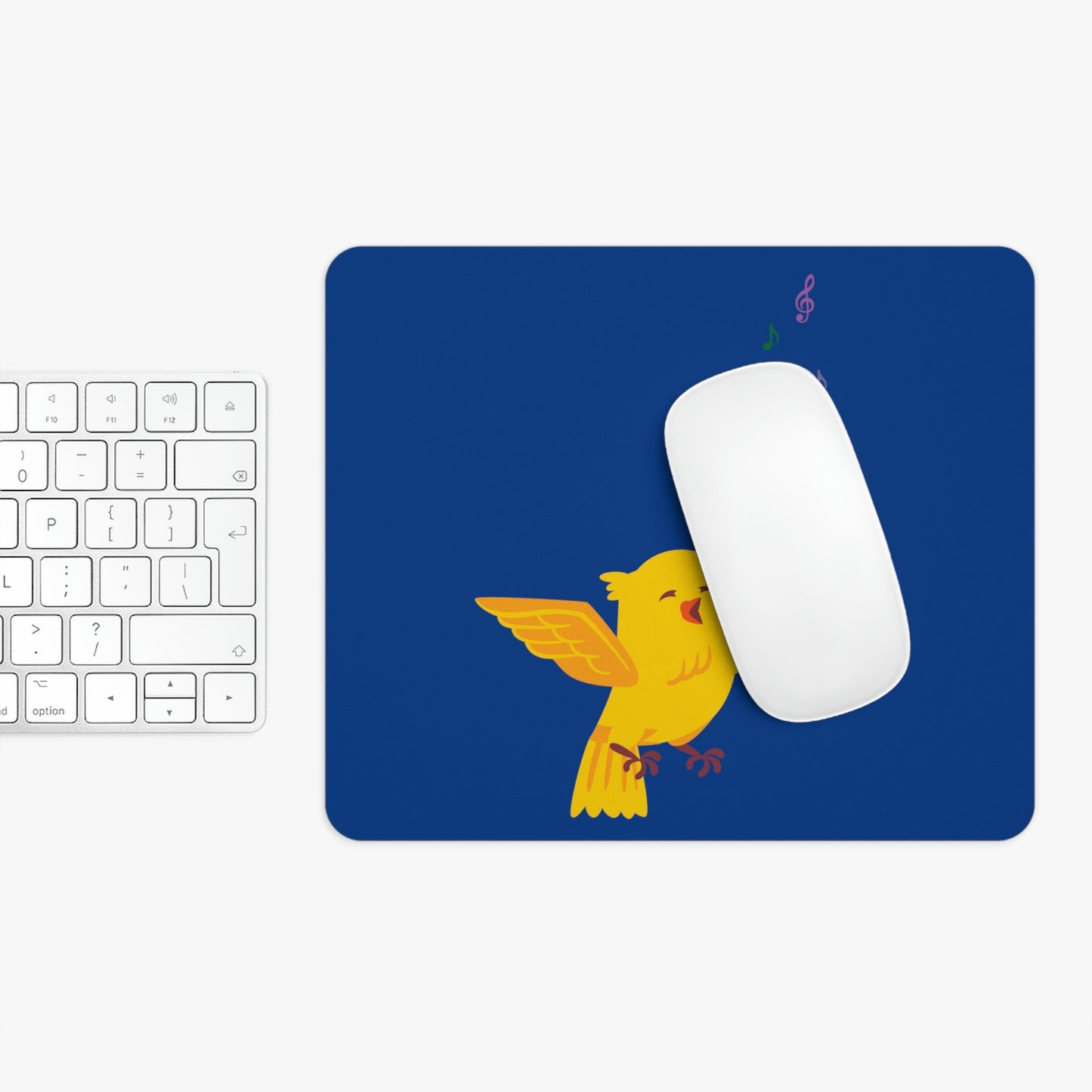 Yellow Canary Happy Birds Lover Ergonomic Non-slip Creative Design Mouse Pad Ichaku [Perfect Gifts Selection]