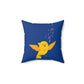 Yellow Canary Happy Birds Lover Spun Polyester Square Pillow Ichaku [Perfect Gifts Selection]