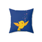 Yellow Canary Happy Birds Lover Spun Polyester Square Pillow Ichaku [Perfect Gifts Selection]