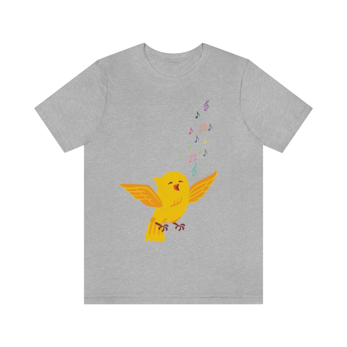 Yellow Canary Happy Birds Lover Unisex Jersey Short Sleeve T-Shirt Ichaku [Perfect Gifts Selection]