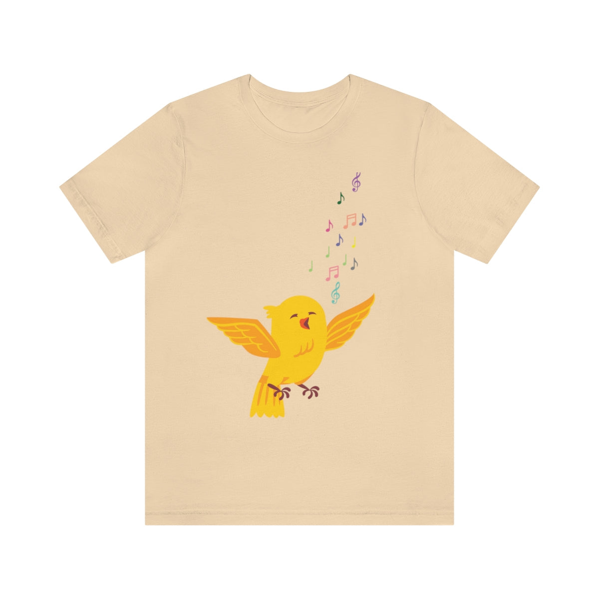 Yellow Canary Happy Birds Lover Unisex Jersey Short Sleeve T-Shirt Ichaku [Perfect Gifts Selection]