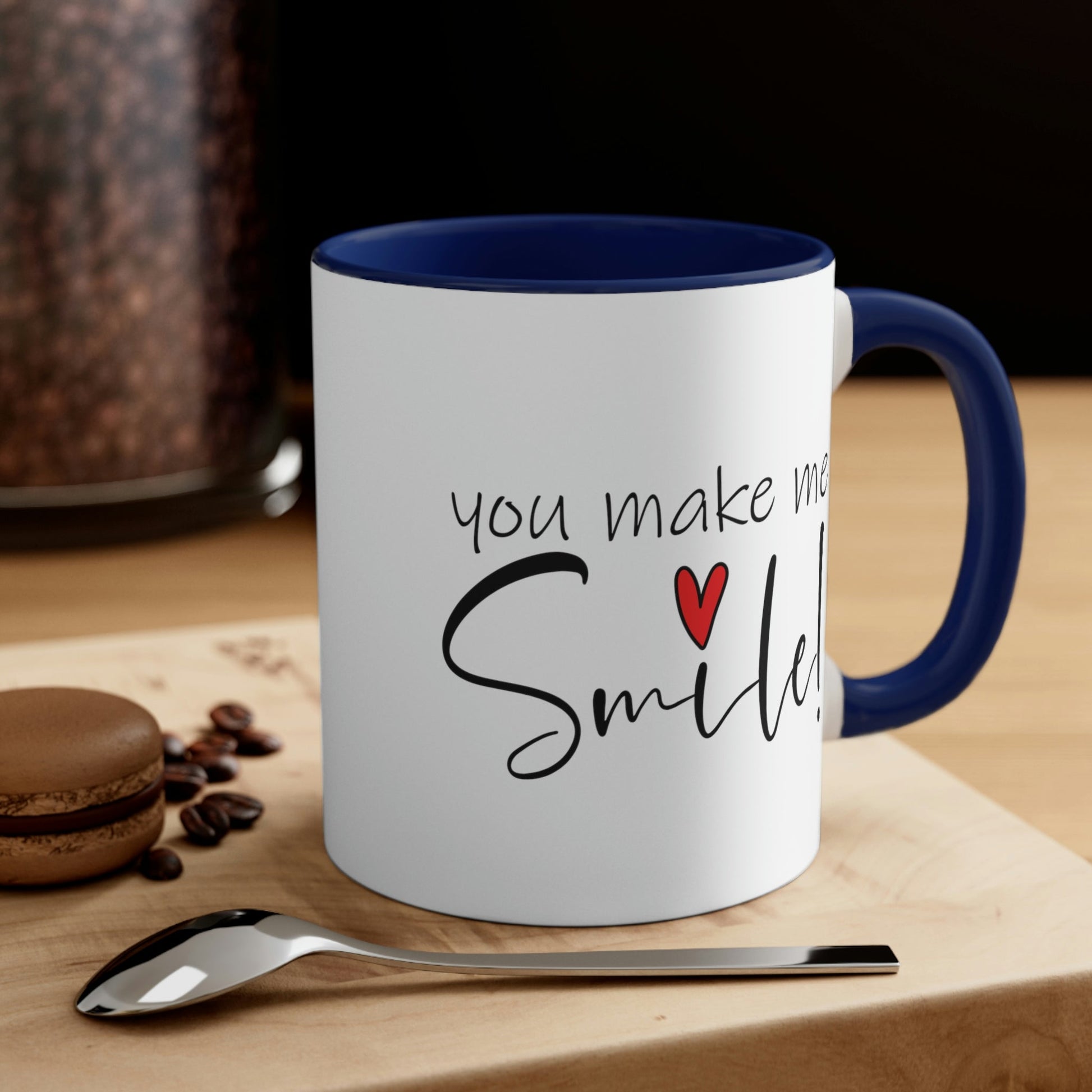 You Make me Smile Empowering Quotes Classic Accent Coffee Mug 11oz Ichaku [Perfect Gifts Selection]