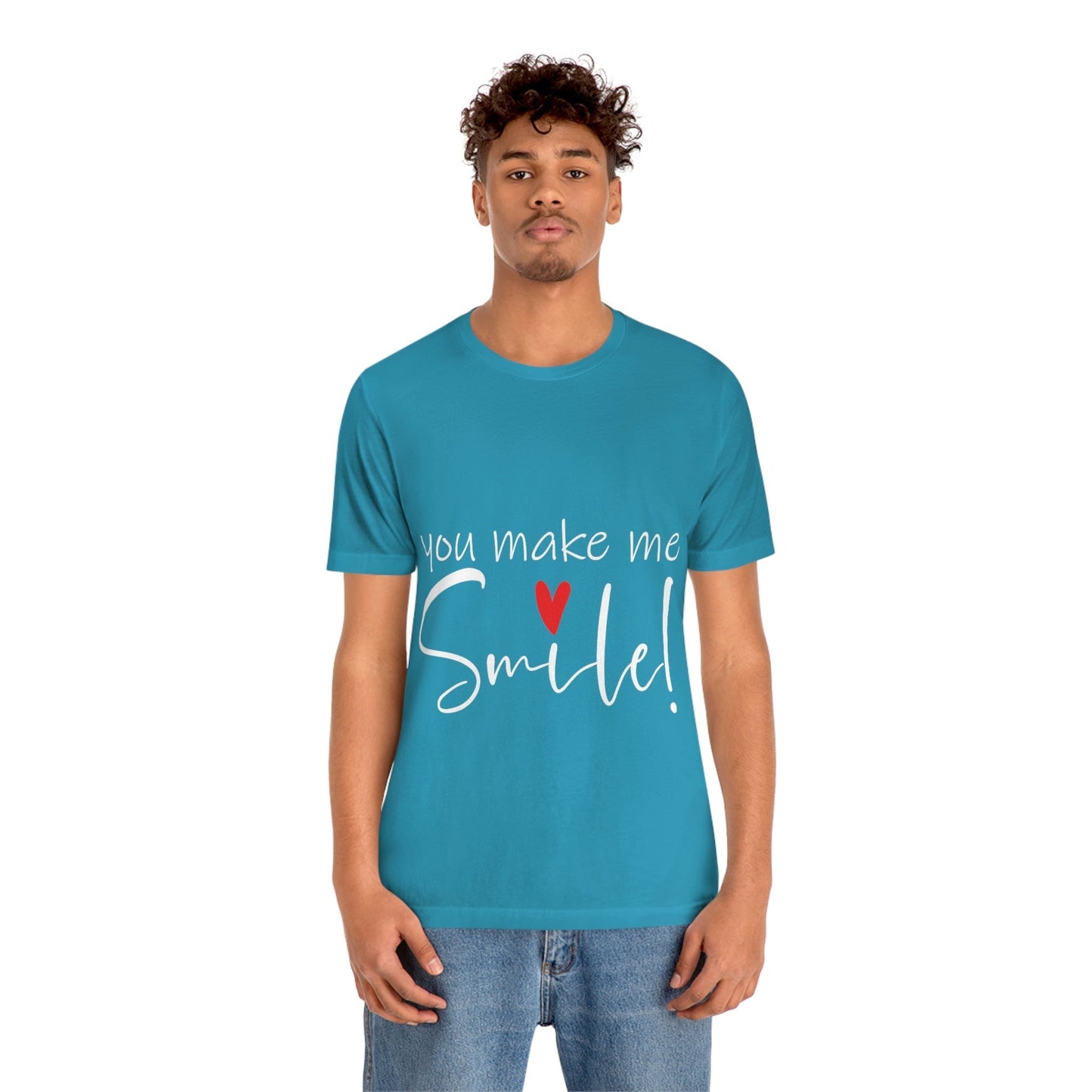 You Make me Smile Empowering Quotes Unisex Jersey Short Sleeve T-Shirt Ichaku [Perfect Gifts Selection]