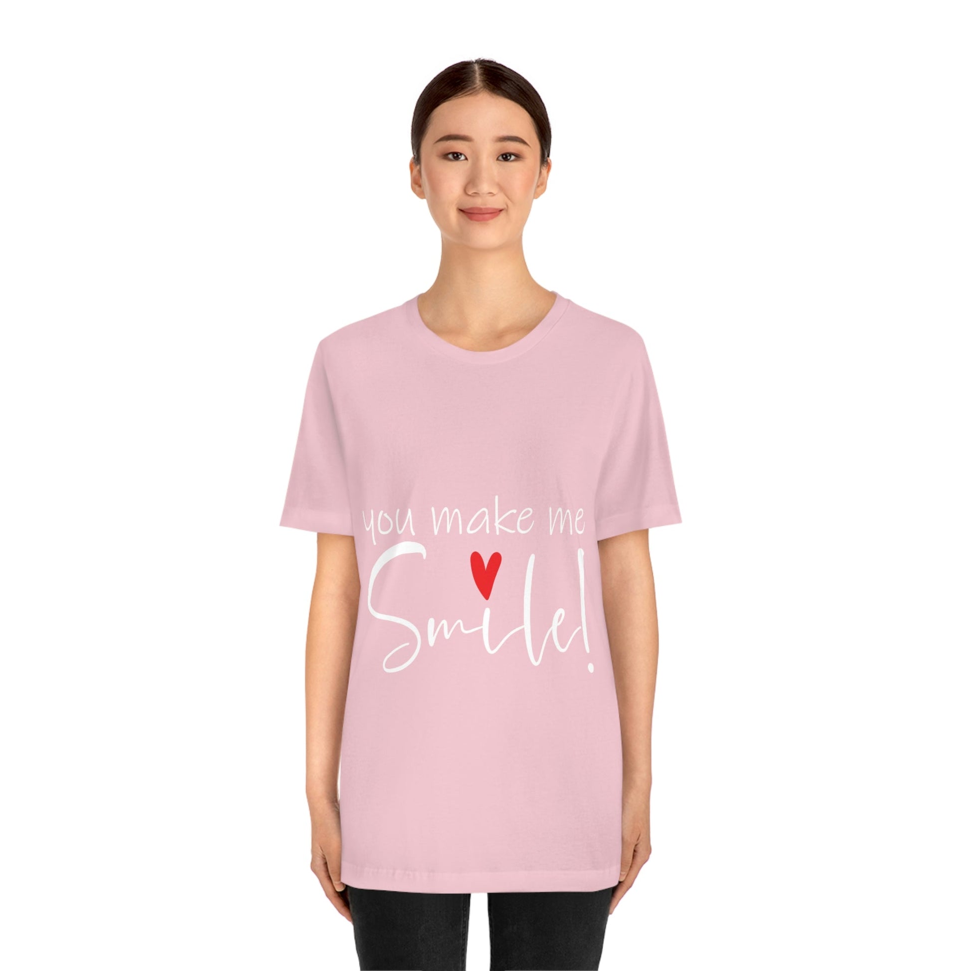 You Make me Smile Empowering Quotes Unisex Jersey Short Sleeve T-Shirt Ichaku [Perfect Gifts Selection]