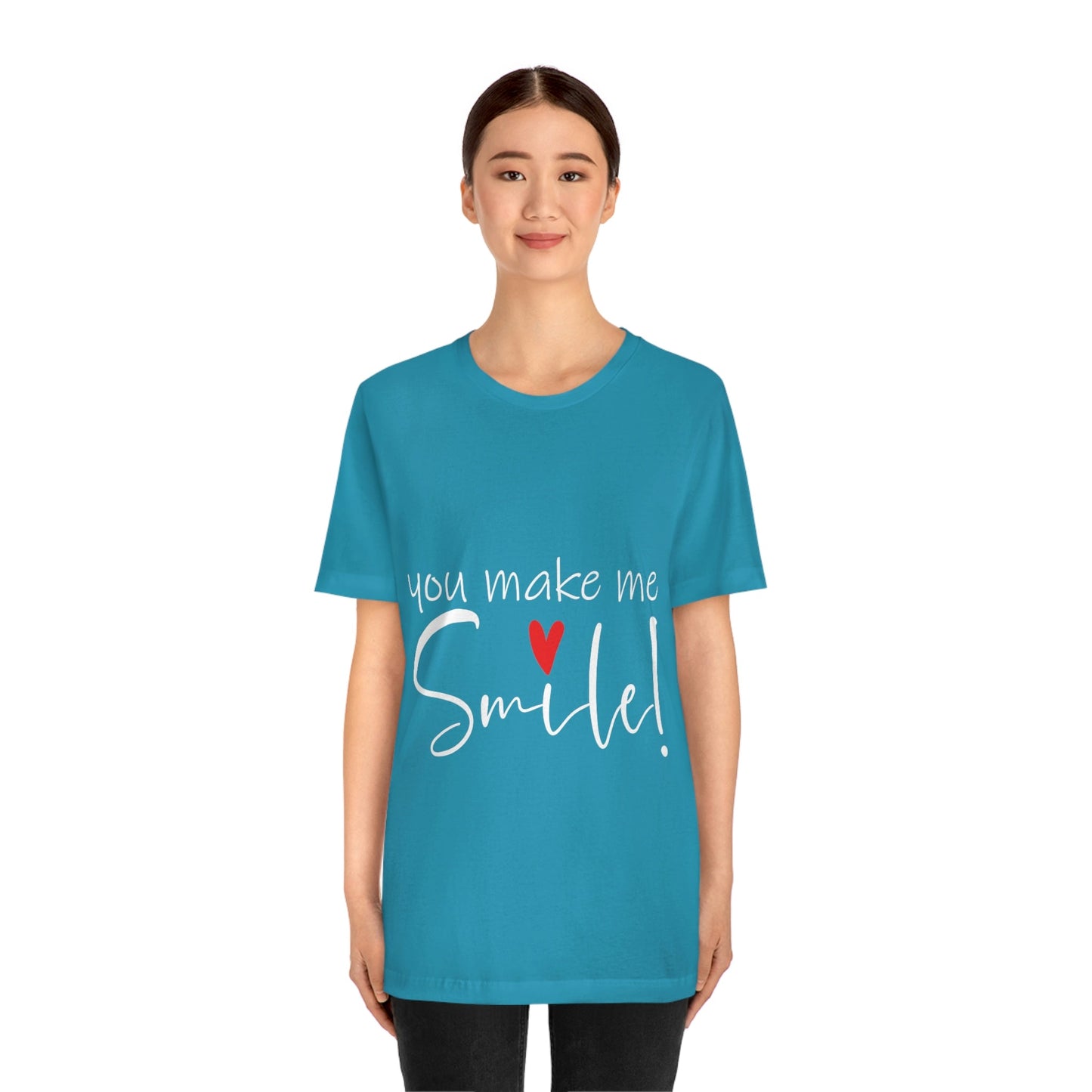 You Make me Smile Empowering Quotes Unisex Jersey Short Sleeve T-Shirt Ichaku [Perfect Gifts Selection]