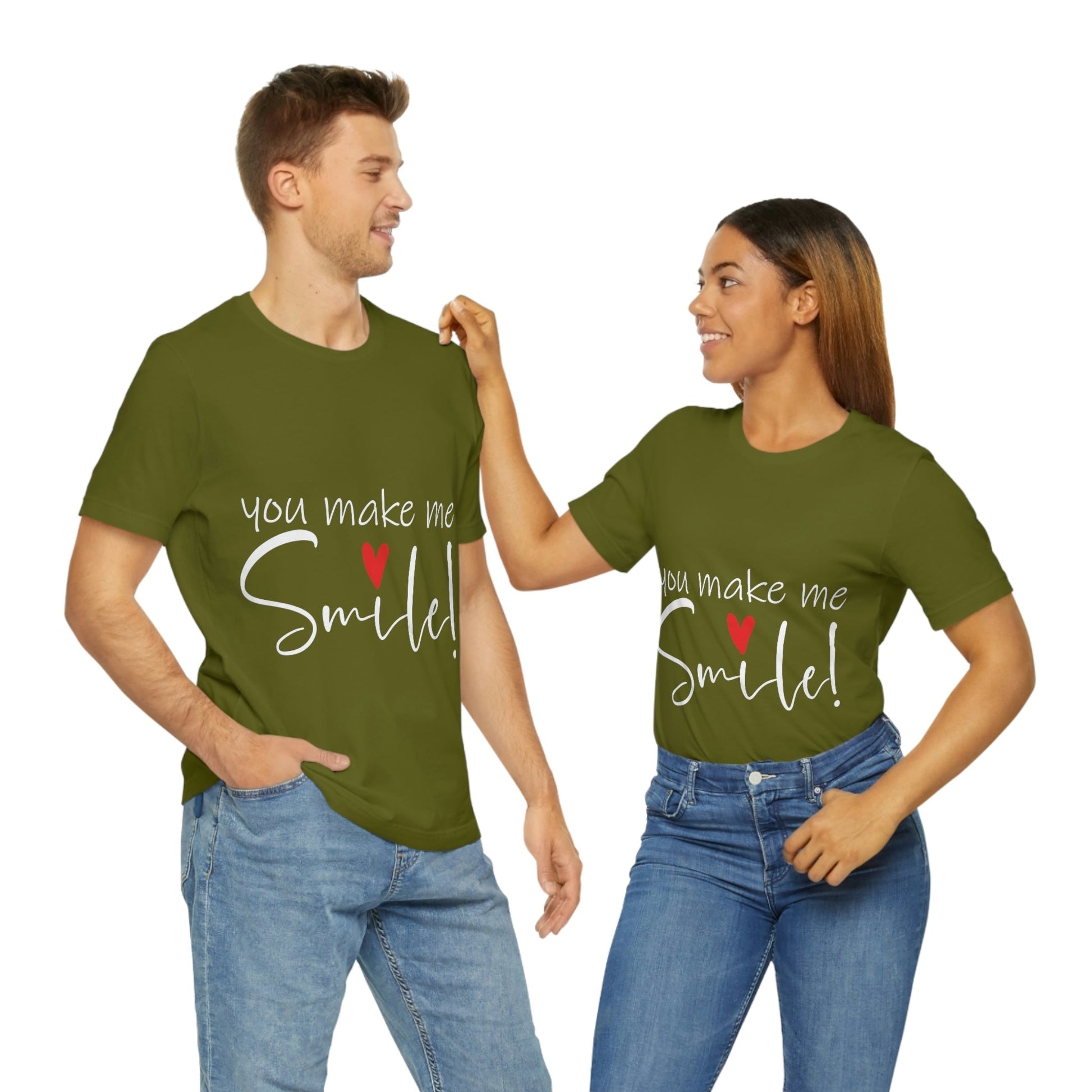 You Make me Smile Empowering Quotes Unisex Jersey Short Sleeve T-Shirt Ichaku [Perfect Gifts Selection]