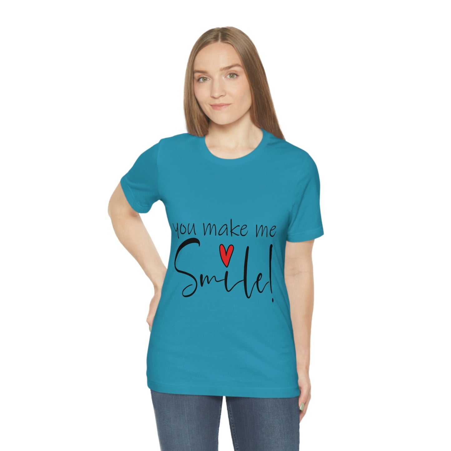 You Make me Smile Empowering Quotes Unisex Jersey Short Sleeve T-Shirt Ichaku [Perfect Gifts Selection]