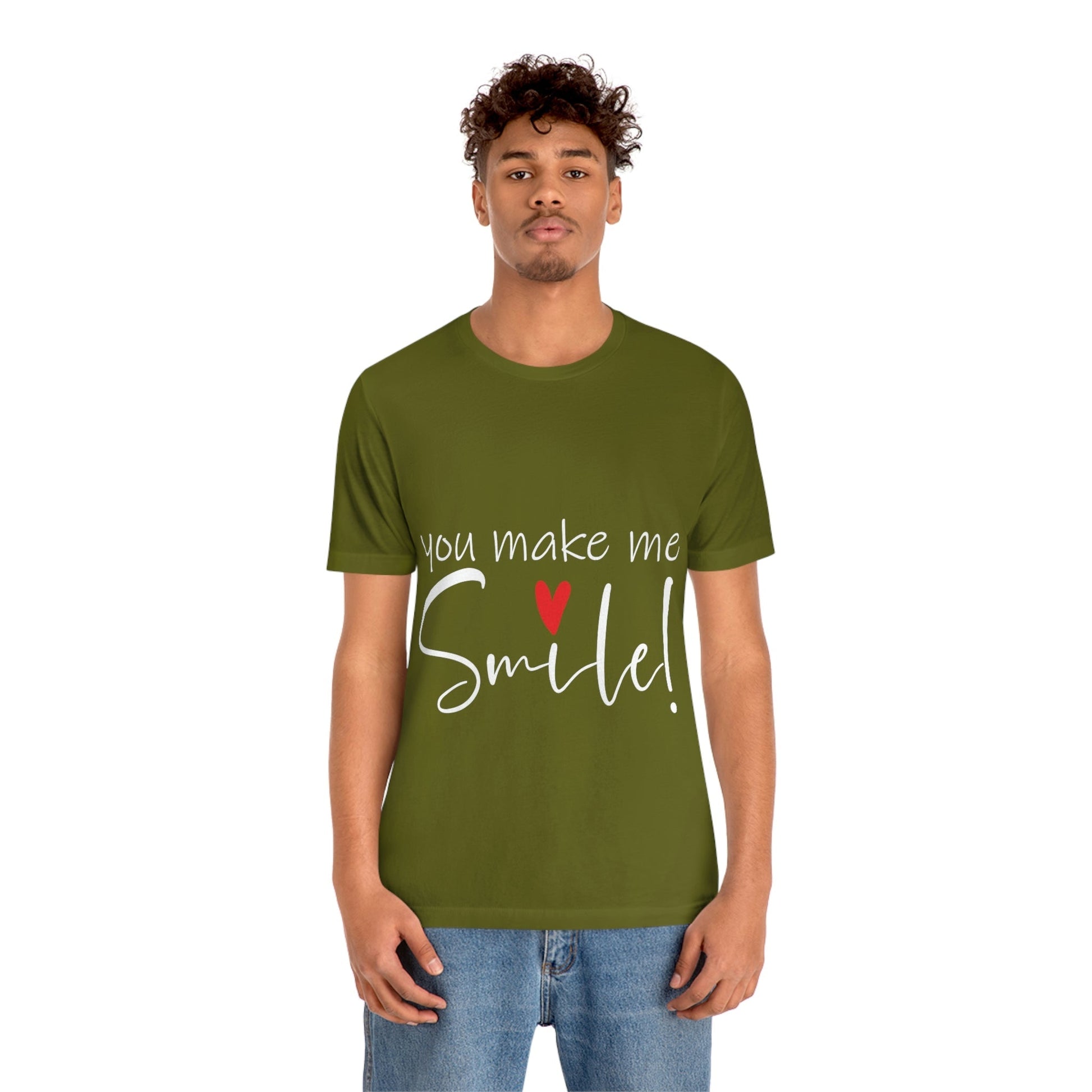 You Make me Smile Empowering Quotes Unisex Jersey Short Sleeve T-Shirt Ichaku [Perfect Gifts Selection]