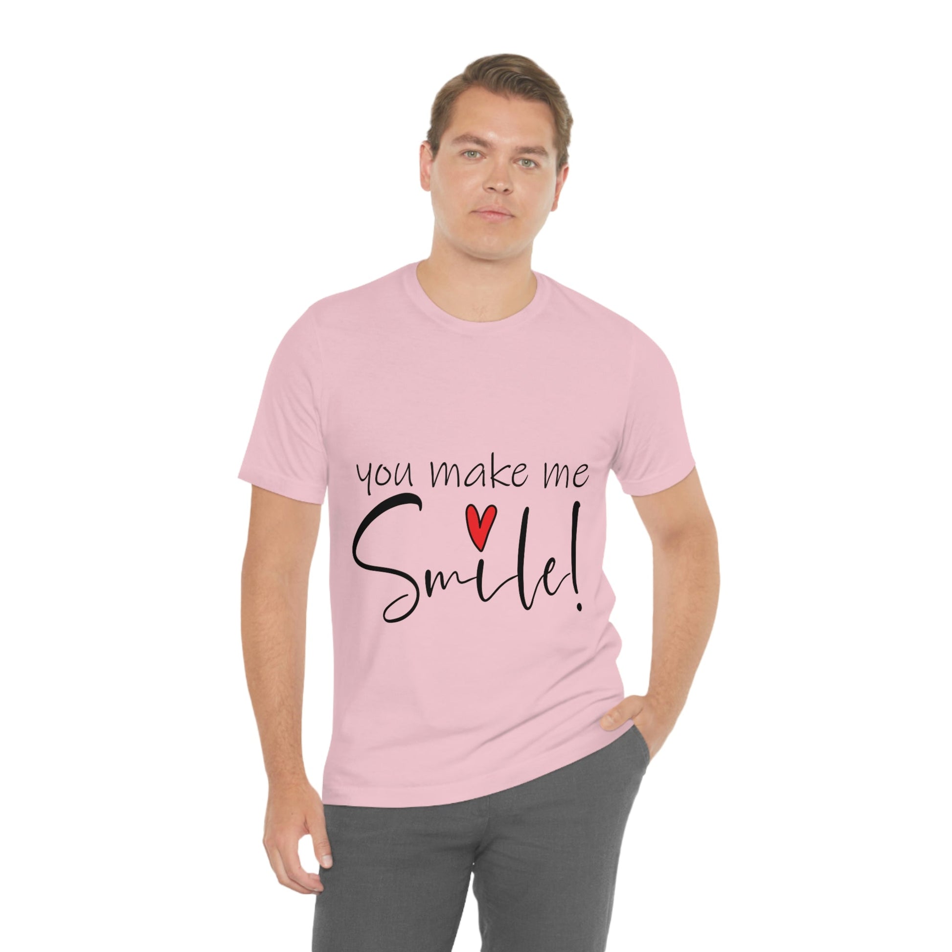 You Make me Smile Empowering Quotes Unisex Jersey Short Sleeve T-Shirt Ichaku [Perfect Gifts Selection]