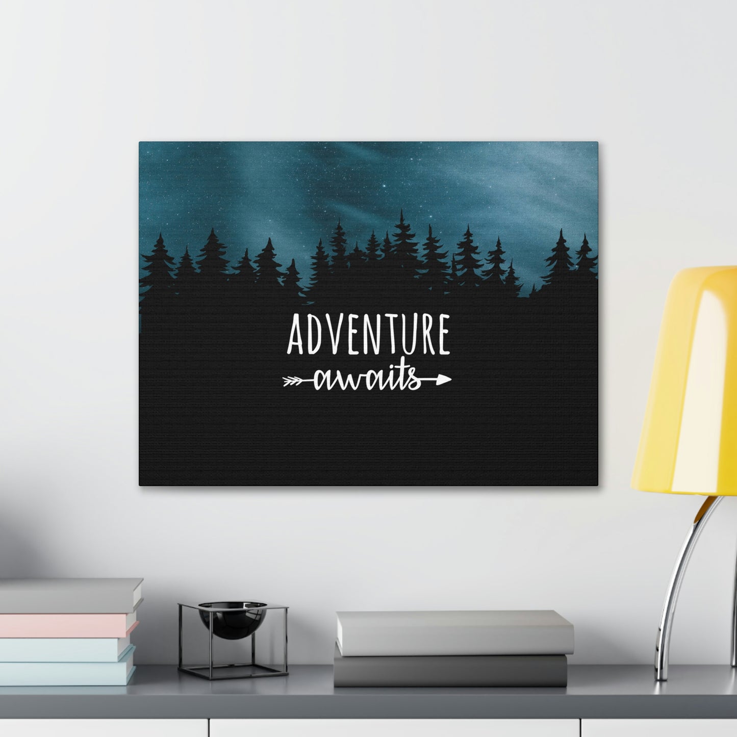 Adventure Awaits Art Vacation Landscape Explore Aesthetic Classic Art Canvas Gallery Wraps