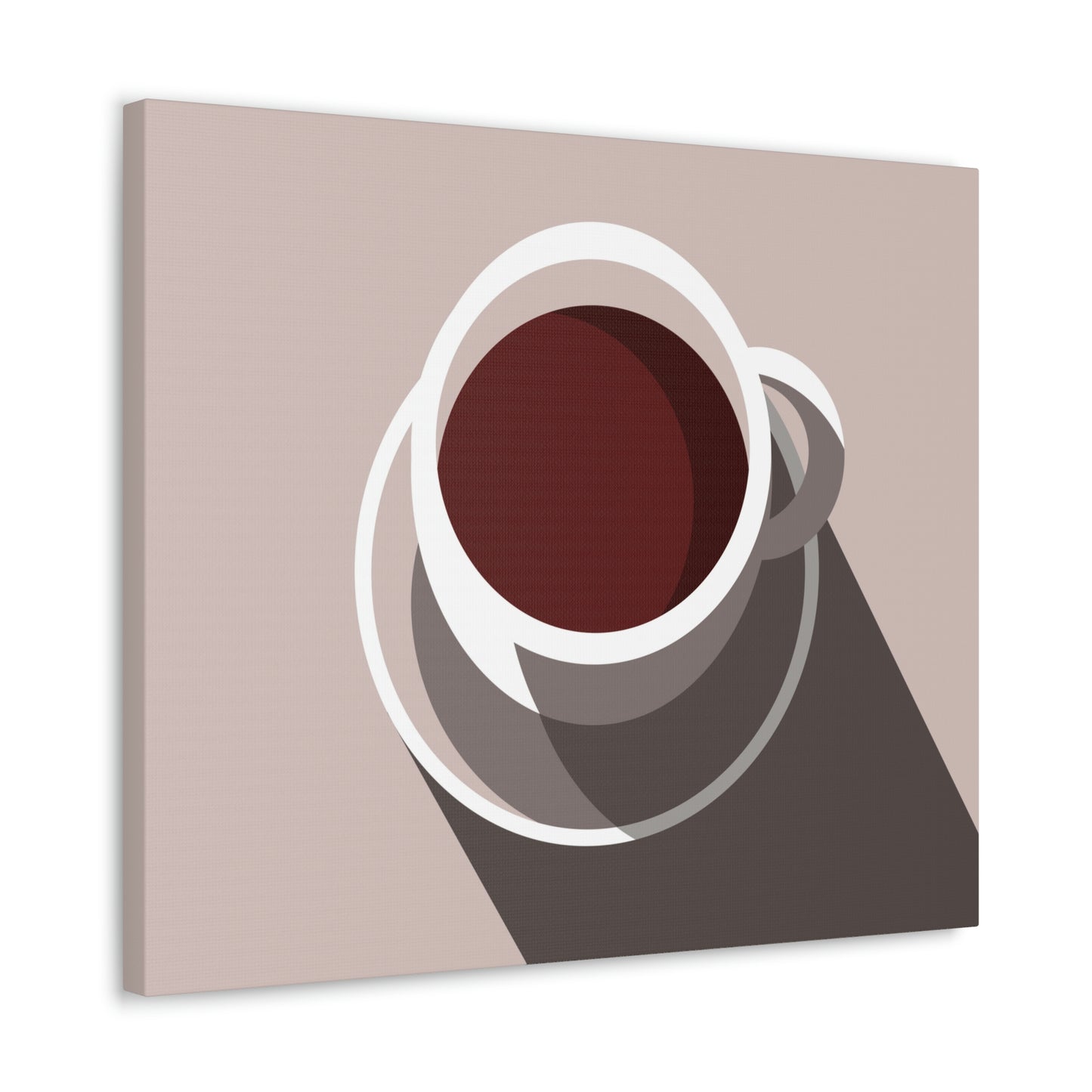 Cup Of Coffee Minimal Art Aesthetic Beige Aesthetic Classic Art Canvas Gallery Wraps