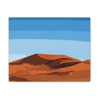 Landscape Desert Orange Sand Abstract Nature Modern Aesthetics Aesthetic Classic Art Canvas Gallery Wraps