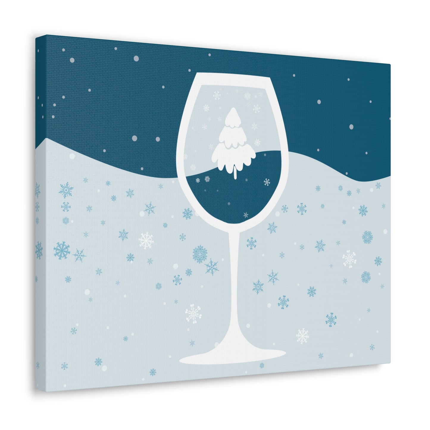 Ice Wine Winter Holidays Aesthetic Classic Art Canvas Gallery Wraps