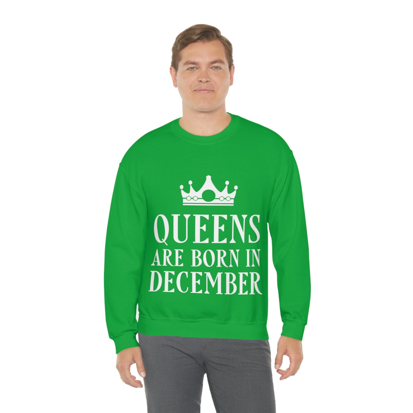 Queens Are Born in December Unisex Heavy Blend™ Crewneck Sweatshirt