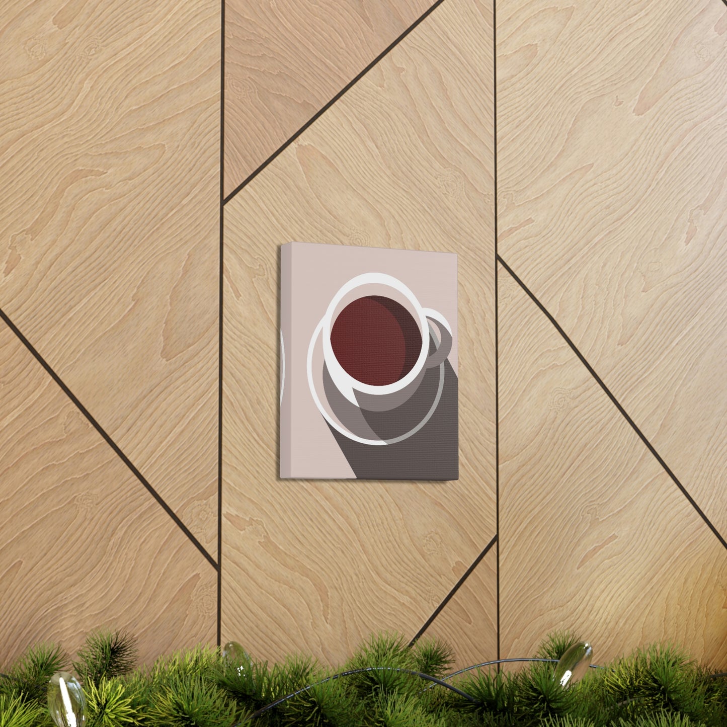 Cup Of Coffee Minimal Art Aesthetic Beige Aesthetic Classic Art Canvas Gallery Wraps