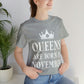 Queens Are Born in November Happy Birthday Unisex Jersey Short Sleeve T-Shirt