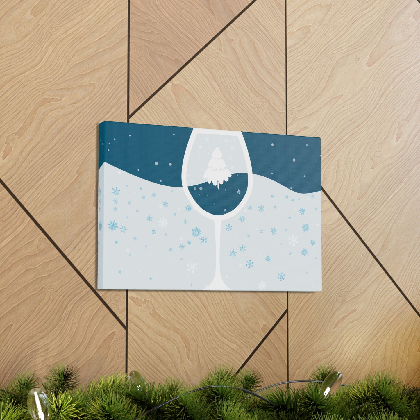 Ice Wine Winter Holidays Aesthetic Classic Art Canvas Gallery Wraps