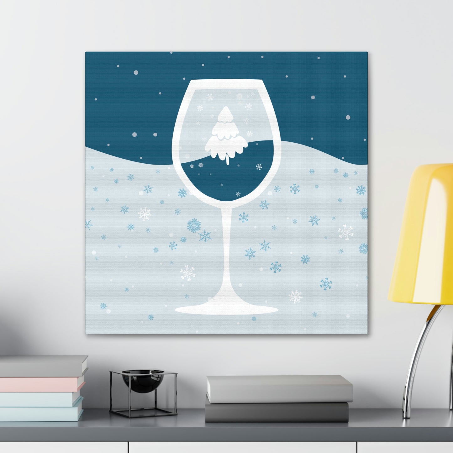 Ice Wine Winter Holidays Aesthetic Classic Art Canvas Gallery Wraps