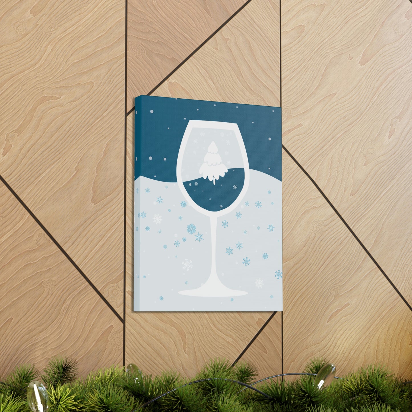 Ice Wine Winter Holidays Aesthetic Classic Art Canvas Gallery Wraps